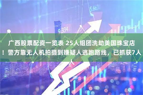 广西股票配资一览表 25人组团洗劫美国珠宝店！警方靠无人机拍摄到嫌疑人逃跑路线，已抓获7人