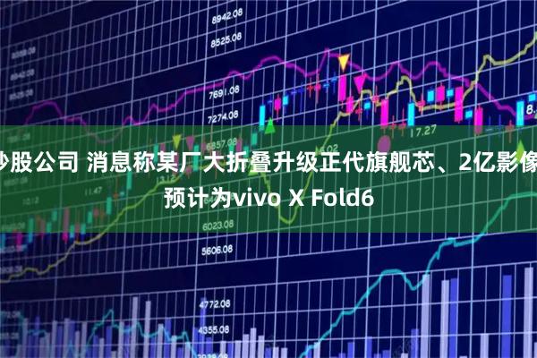 炒股公司 消息称某厂大折叠升级正代旗舰芯、2亿影像，预计为vivo X Fold6